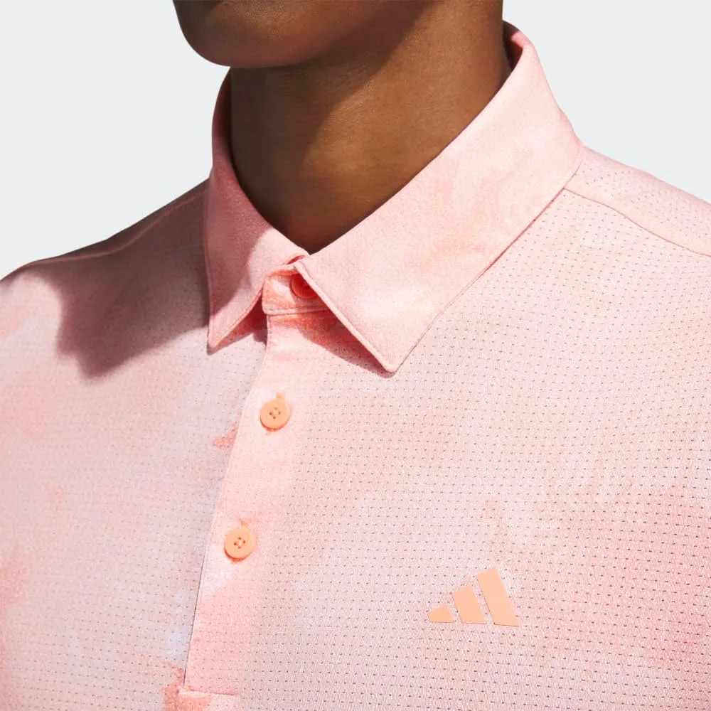 adidas Men's Flower Mesh Golf Polo Shirt