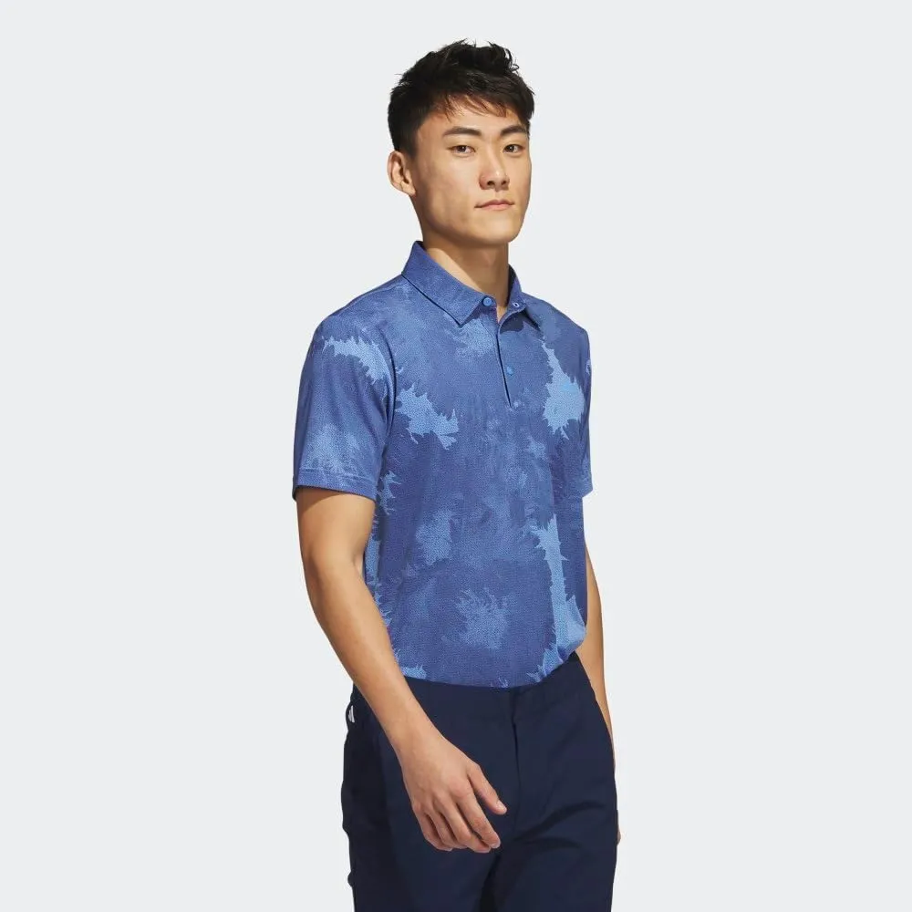 adidas Men's Flower Mesh Golf Polo Shirt