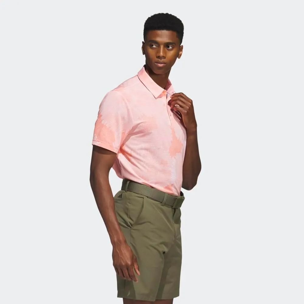 adidas Men's Flower Mesh Golf Polo Shirt