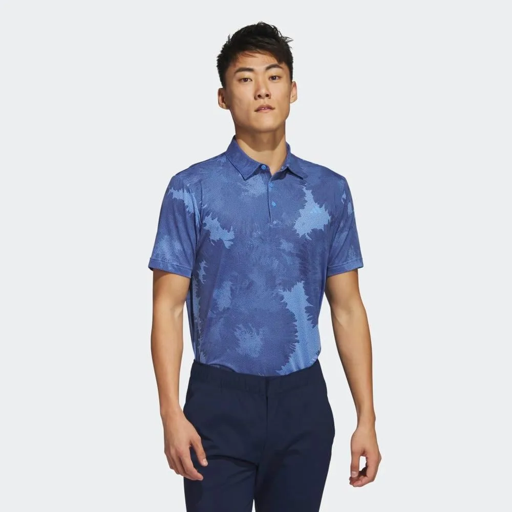 adidas Men's Flower Mesh Golf Polo Shirt