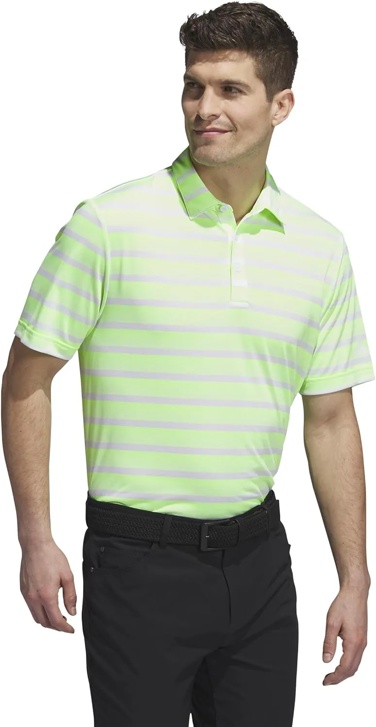 adidas Men's Two-Color Stripe Polo Shirt