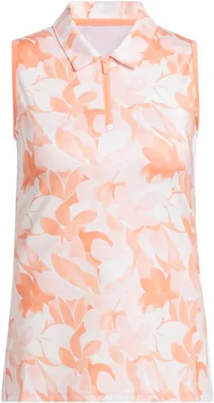 adidas Women's Floral Sleeveless Golf Polo Shirt