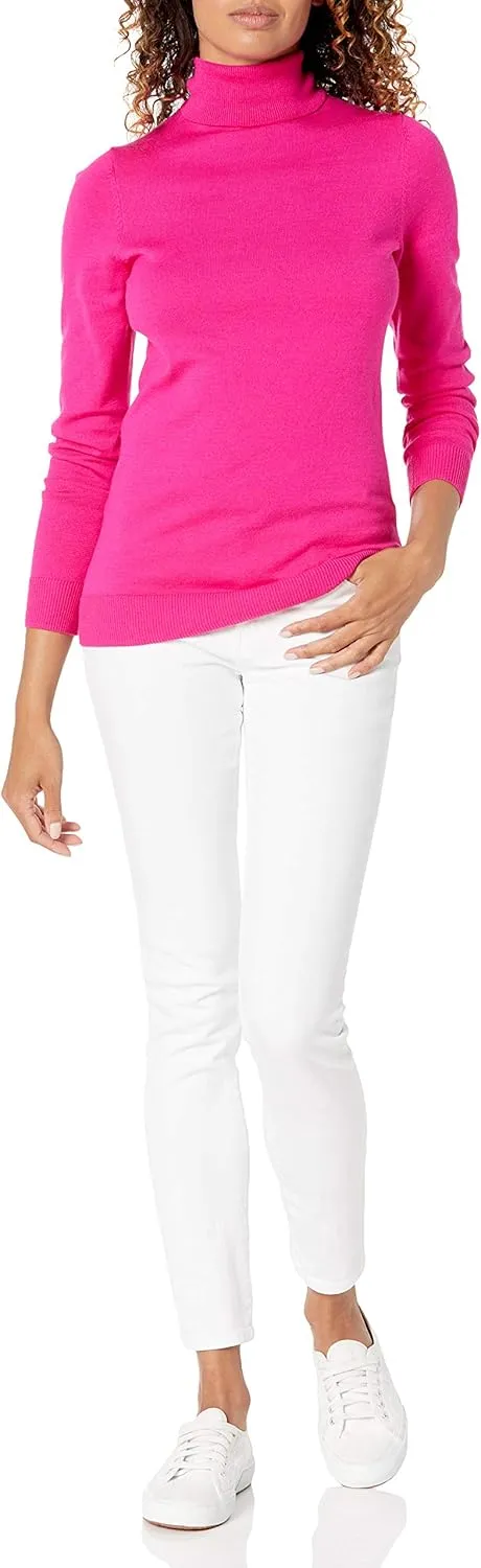 Amazon Essentials Women's Classic-Fit Lightweight Long-Sleeve Turtleneck Sweater (Available in Plus Size)