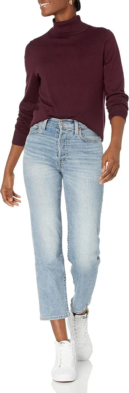 Amazon Essentials Women's Classic-Fit Lightweight Long-Sleeve Turtleneck Sweater (Available in Plus Size)
