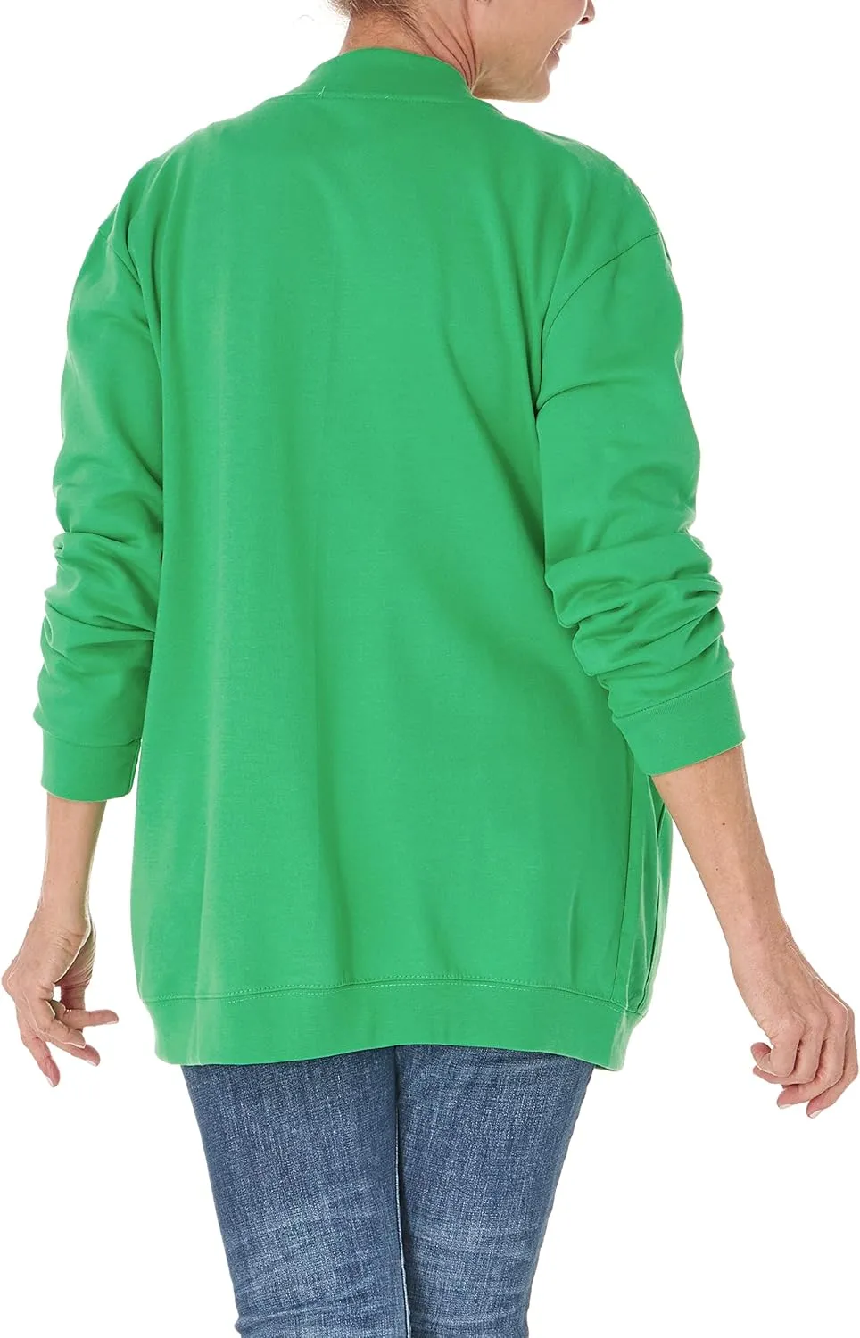 AmeriMark Women Fleece Snap Button Cardigan Sweatshirt Coat  Ladies Soft Lightweight Warm Long Sleeve Jacket with Pockets