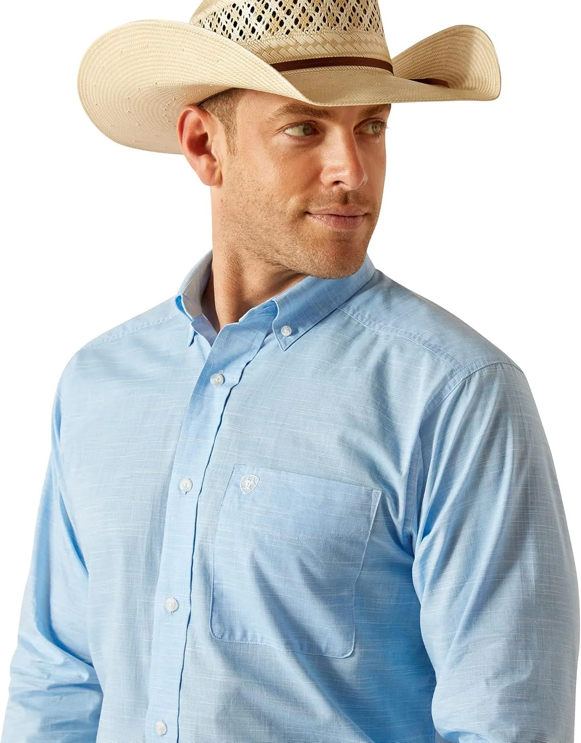 Ariat Men's Solid Slub Classic Fit Shirt