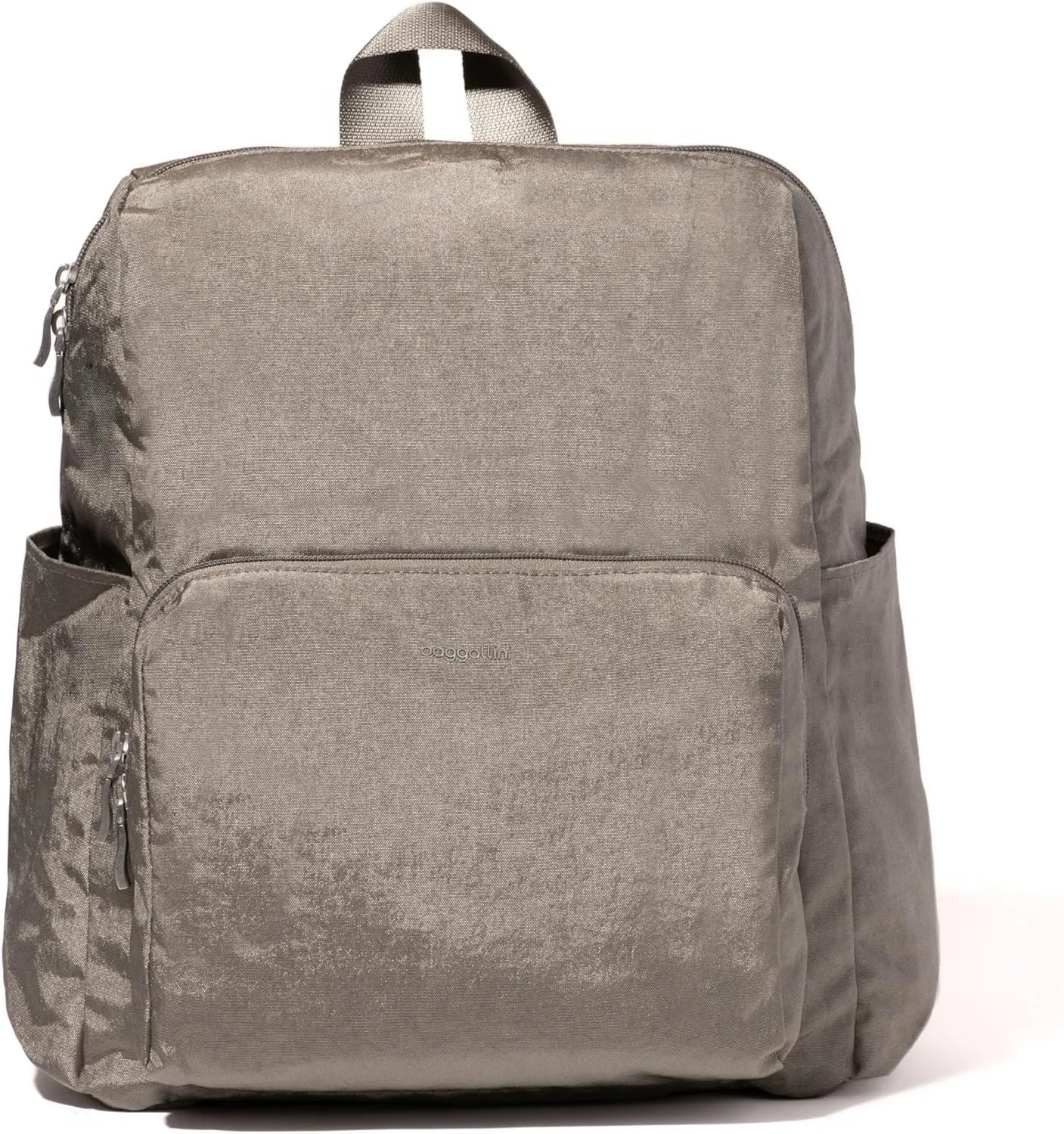 Baggallini Women's Carryall Packable Backpack, Sterling Shimmer