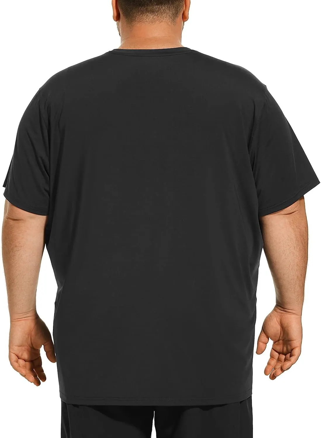 Big and Tall Mens T-Shirt UPF 50  Sun Protection Swim Shirt SPF Quick Dry 2XL-6XL