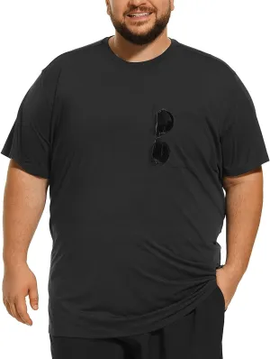 Big and Tall Mens T-Shirt UPF 50  Sun Protection Swim Shirt SPF Quick Dry 2XL-6XL