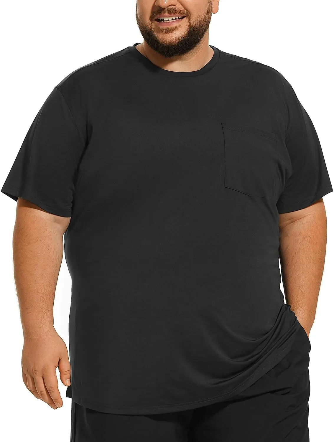 Big and Tall Mens T-Shirt UPF 50  Sun Protection Swim Shirt SPF Quick Dry 2XL-6XL