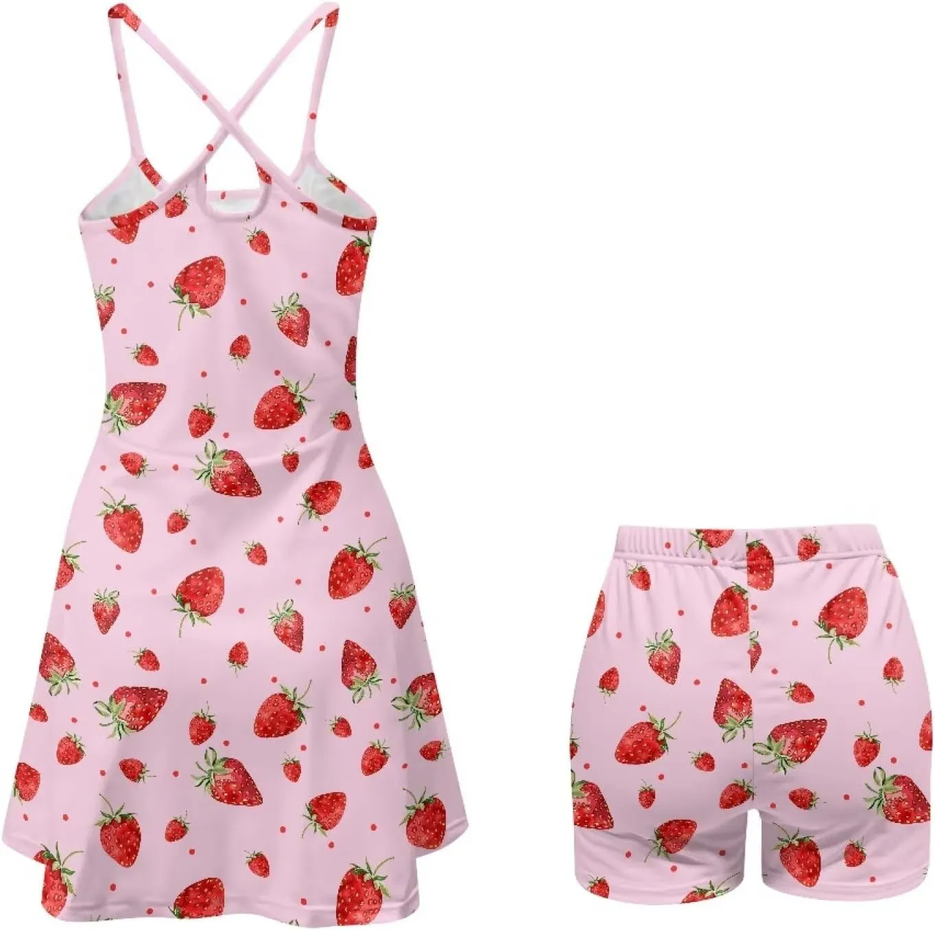 Biyejit Womens Tennis Dress, Workout Dress with Shorts Pockets Sleeveless Golf Athletic Dresses Quick Dry Pickleball Outfits