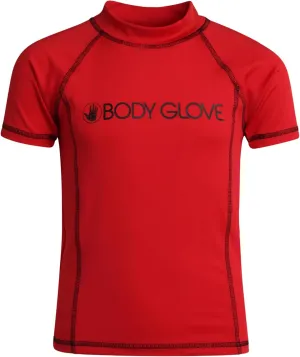 Body Glove Boys Swim Shirt - UPF 50  Quick Dry Sun Protection Short Sleeve Rash Guard for Boys Kids Swimwear (Sizes: 5-14)