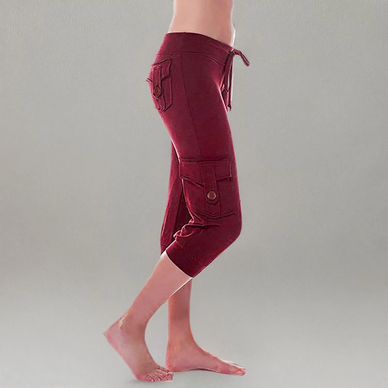Capri Pants for Women 2024 Capri Leggings Lightweight Summer Casual High Wasit Stretch Pants Cropped Trousers