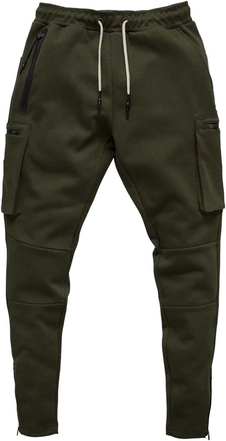 Cargo Pants for Men Big and Tall Winter Sweatpants for Mens Thick Warm Jogger Pants Cinch Bottom Running Joggers Soft