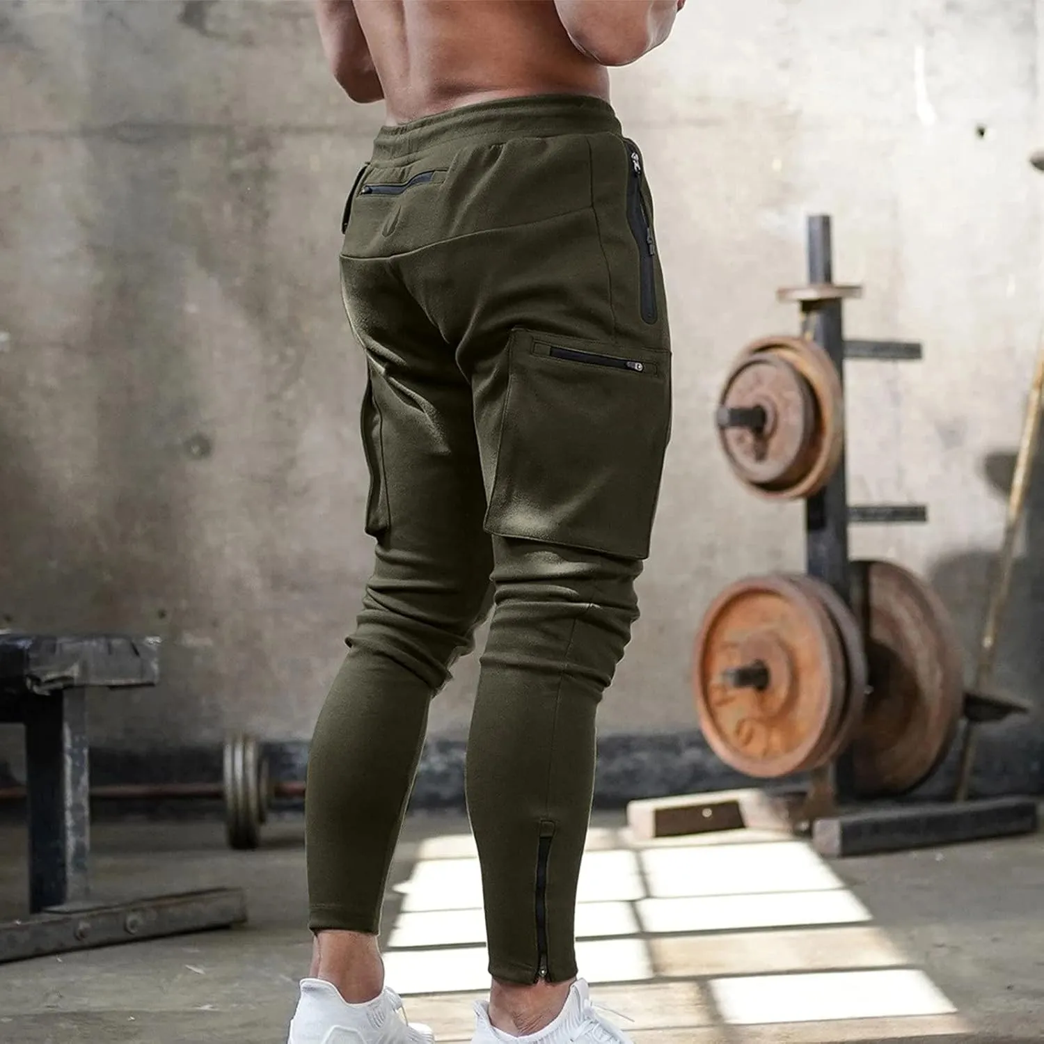 Cargo Pants for Men Big and Tall Winter Sweatpants for Mens Thick Warm Jogger Pants Cinch Bottom Running Joggers Soft
