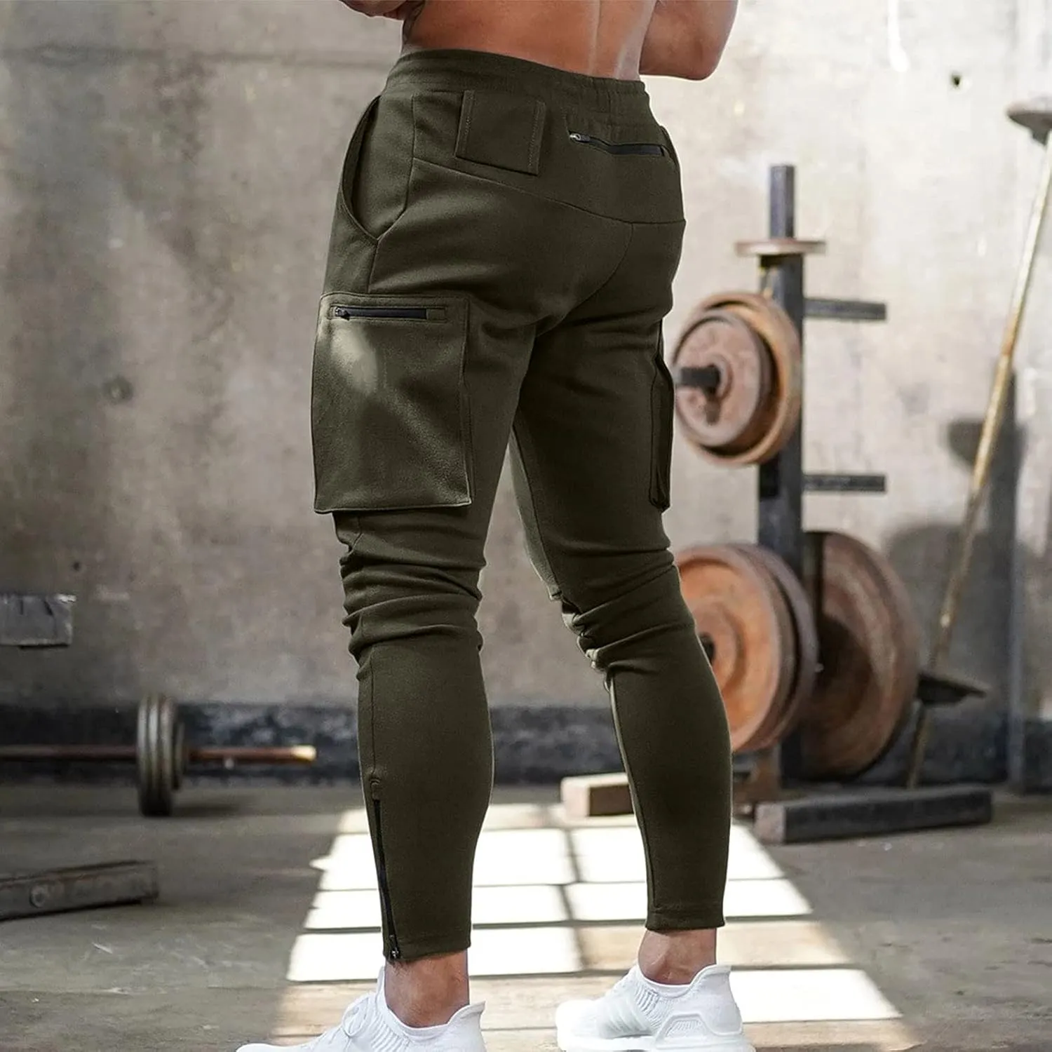 Cargo Pants for Men Big and Tall Winter Sweatpants for Mens Thick Warm Jogger Pants Cinch Bottom Running Joggers Soft