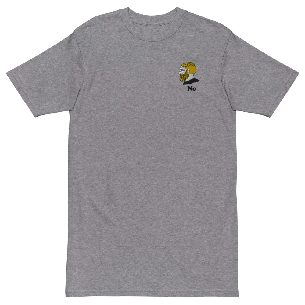 Chad No Mens Embroidered Heavyweight Work T-Shirt