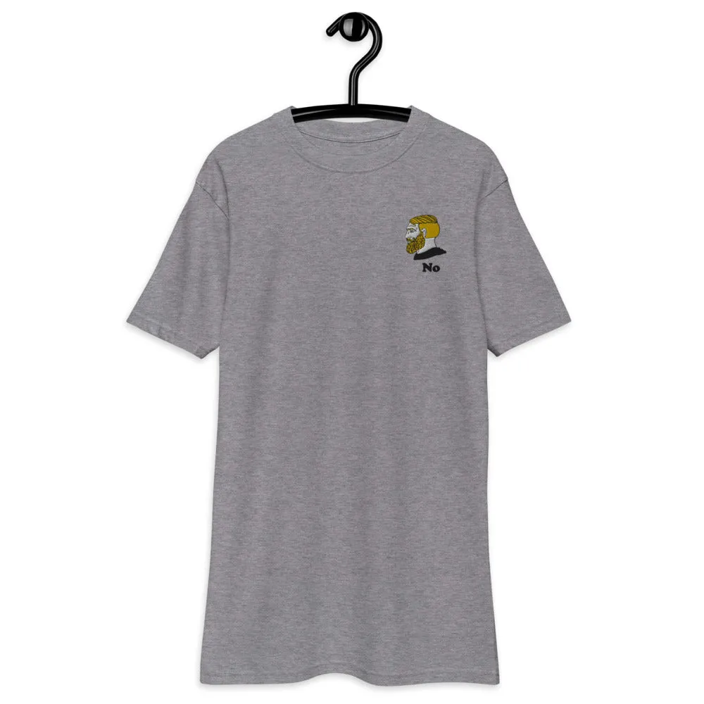 Chad No Mens Embroidered Heavyweight Work T-Shirt