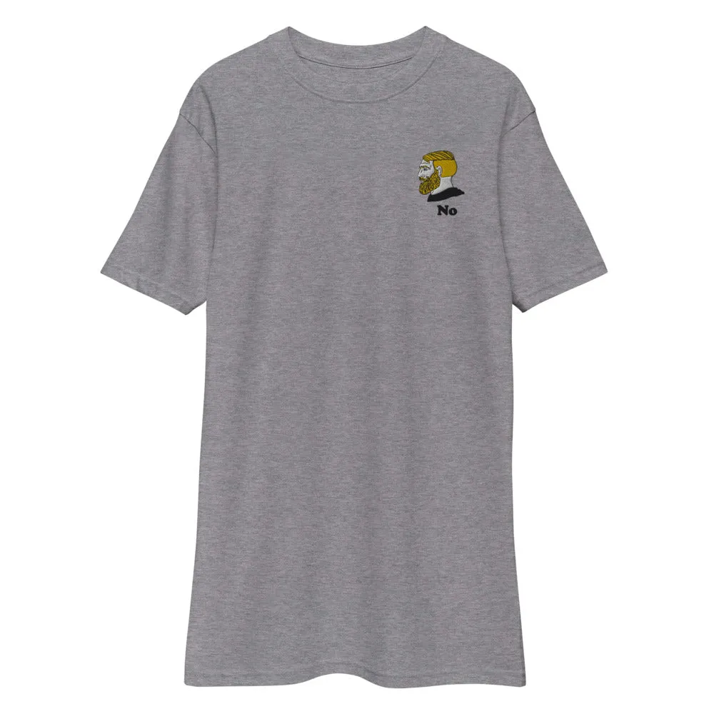 Chad No Mens Embroidered Heavyweight Work T-Shirt