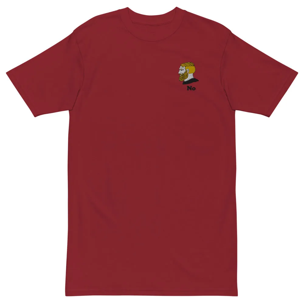 Chad No Mens Embroidered Heavyweight Work T-Shirt