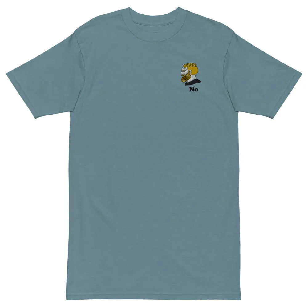 Chad No Mens Embroidered Heavyweight Work T-Shirt
