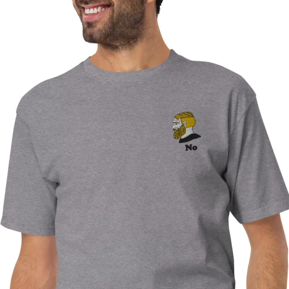 Chad No Mens Embroidered Heavyweight Work T-Shirt