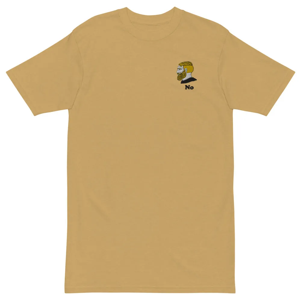 Chad No Mens Embroidered Heavyweight Work T-Shirt