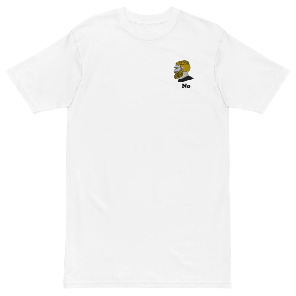 Chad No Mens Embroidered Heavyweight Work T-Shirt