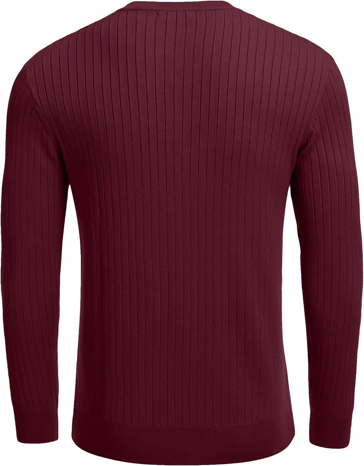 COOFANDY Mens Knit Henley Sweater Long Sleeve Button Down Lightweight Sweater Fall Slim Fit Ribbed Pullover