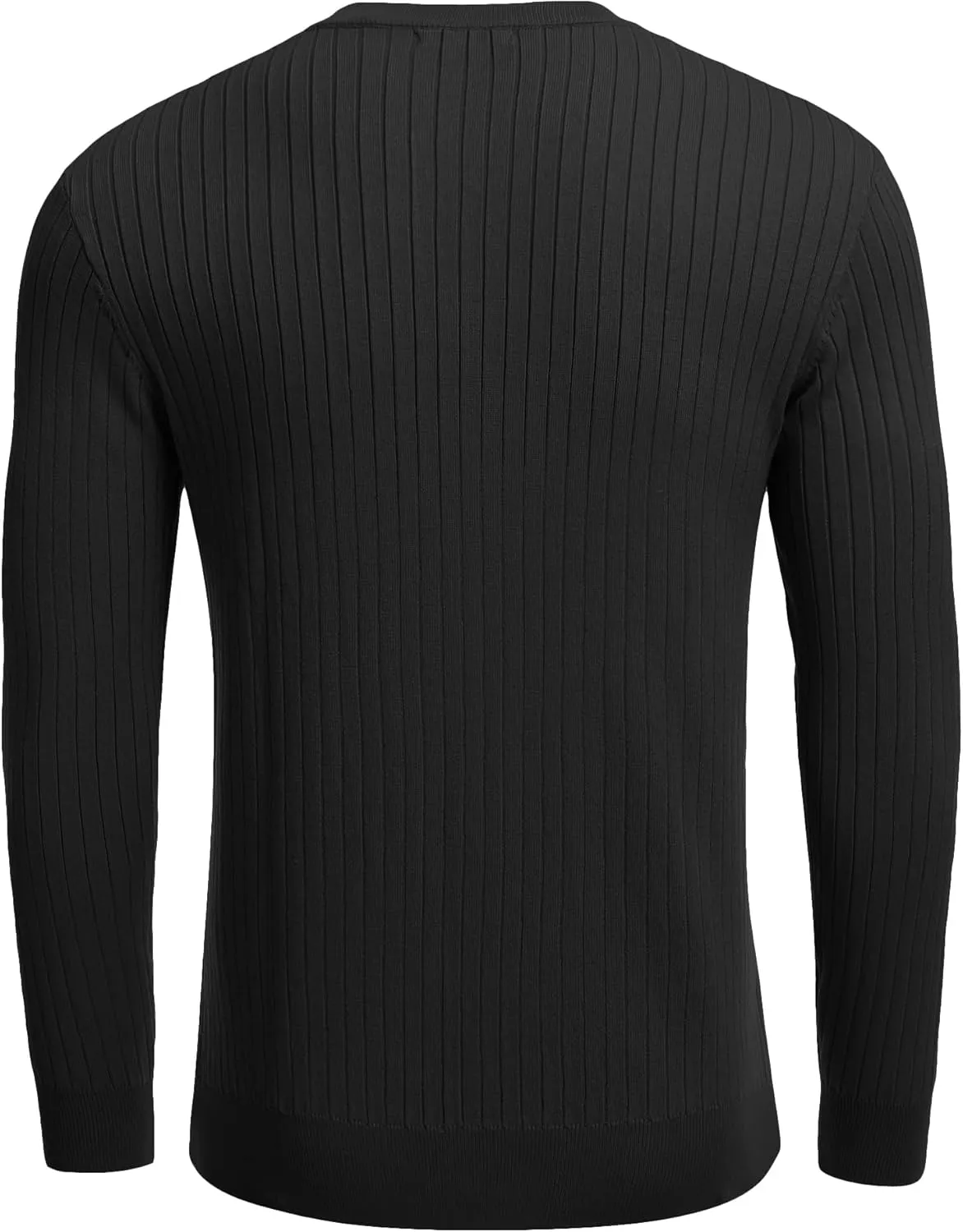 COOFANDY Mens Knit Henley Sweater Long Sleeve Button Down Lightweight Sweater Fall Slim Fit Ribbed Pullover
