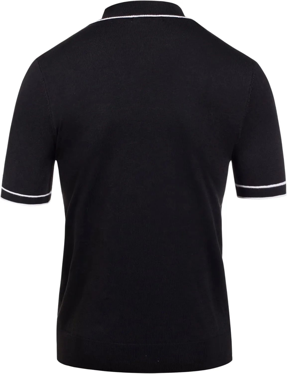 COOFANDY Mens Mock Turtleneck Sweater Short Sleeve Casual Dress Sweater Slim Fit Pullover Basic Knit Tee