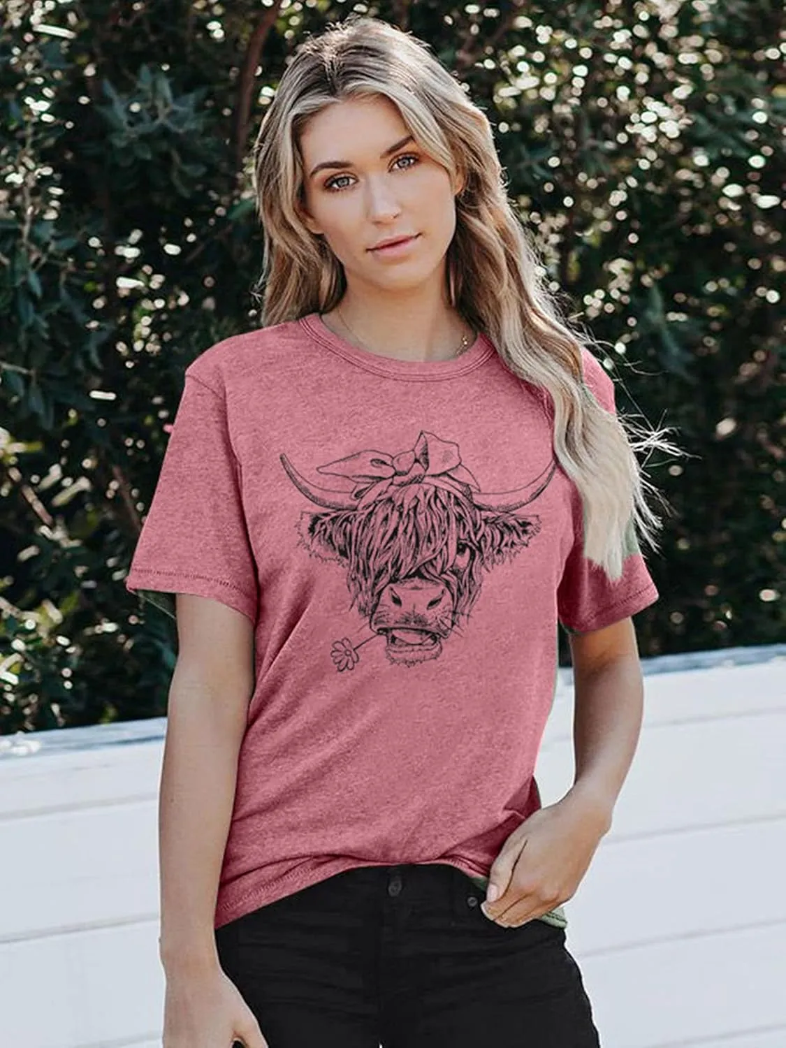 Cow Shirt Women Cute Cattle T-Shirt Vintage Western Short Sleeve Tops Farm Life Animal Graphic Tee