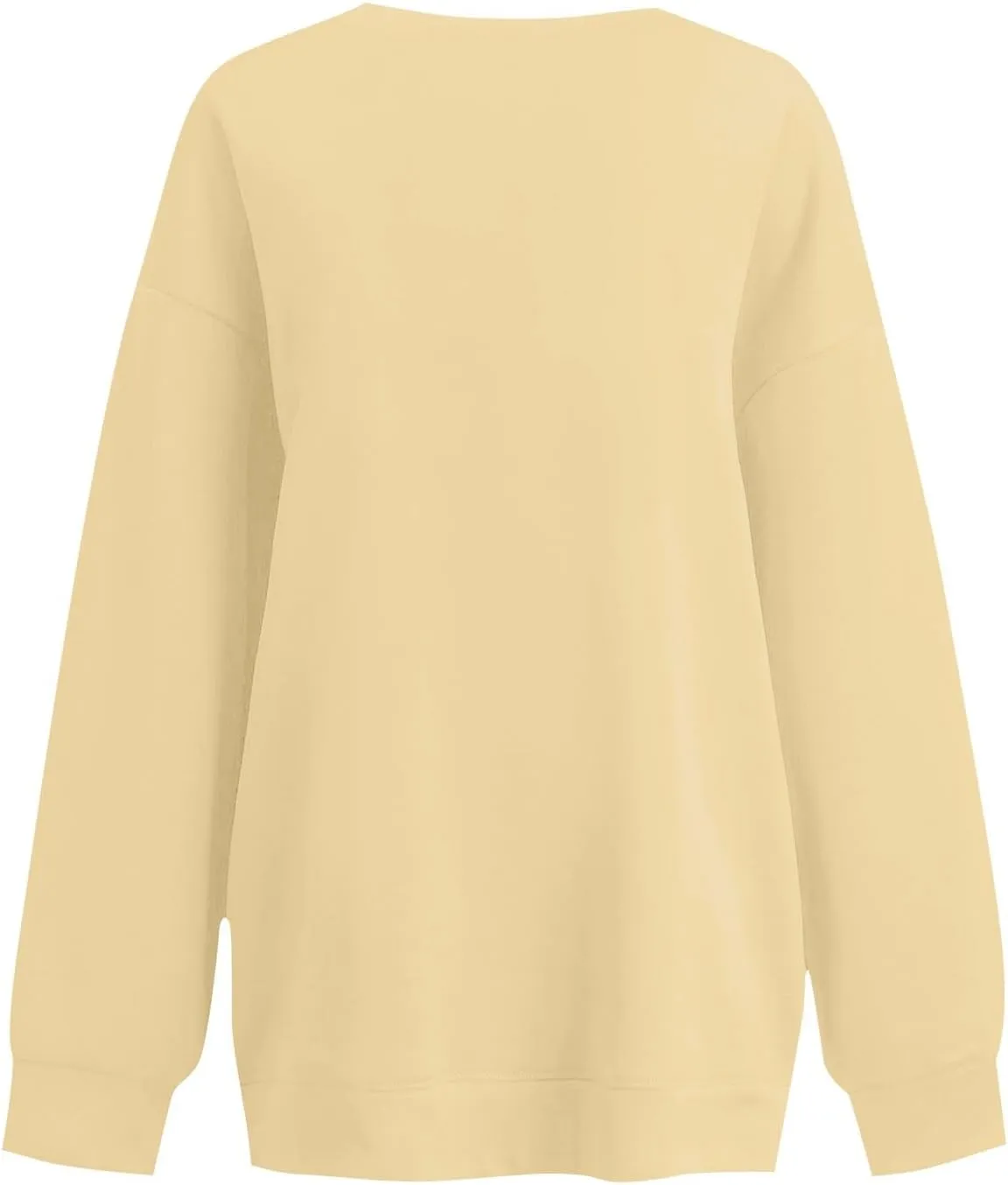 Crew Neck Sweatshirts Women Long Sleeve Fleece Oversized Sweatshirt Soft Lightweight Pullover Tops Trendy Winter Coat