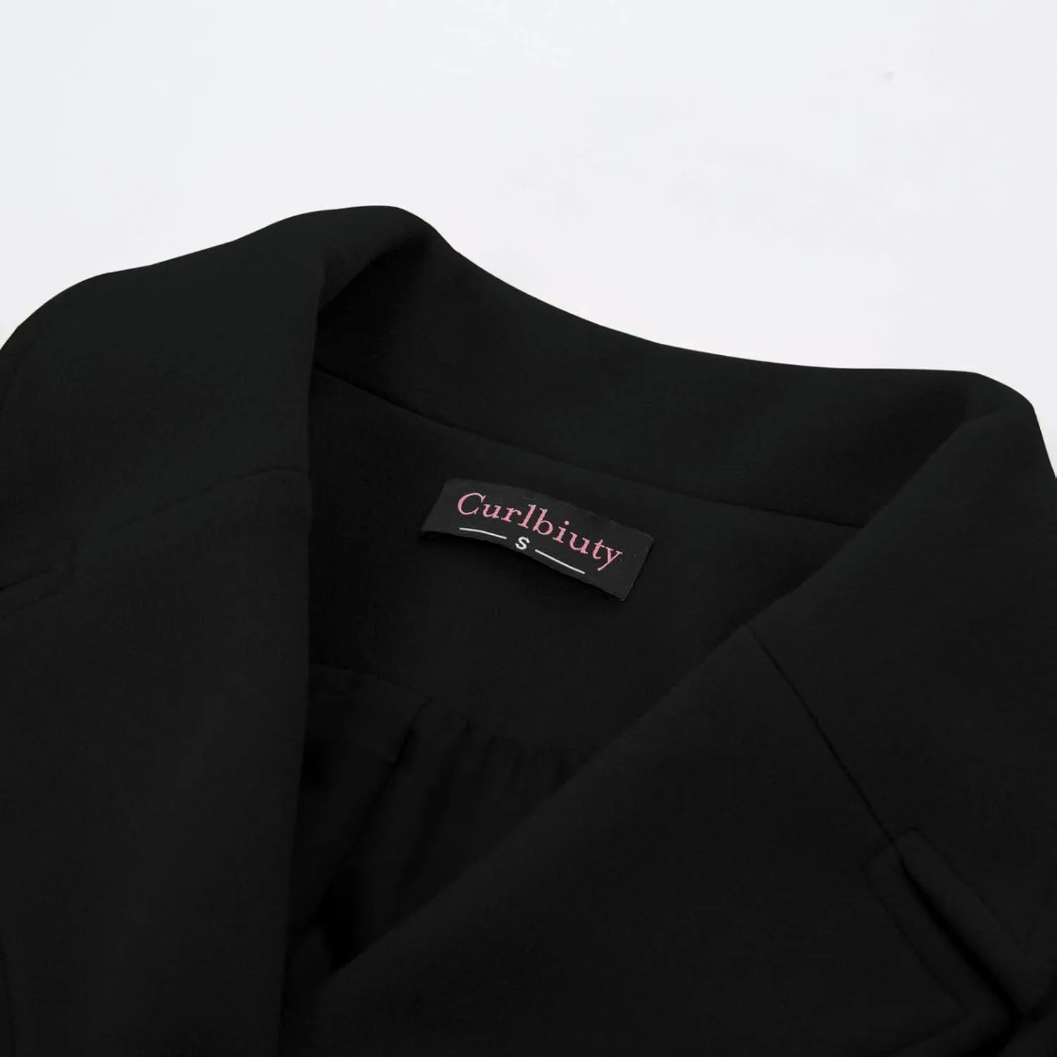CURLBIUTY Women's Pea Coat Double Breasted A Line Long Trench Coat Winter Dress Coat with Pockets