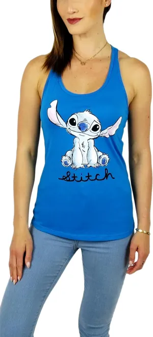 Disney Womens Stitch Racerback Tank Top