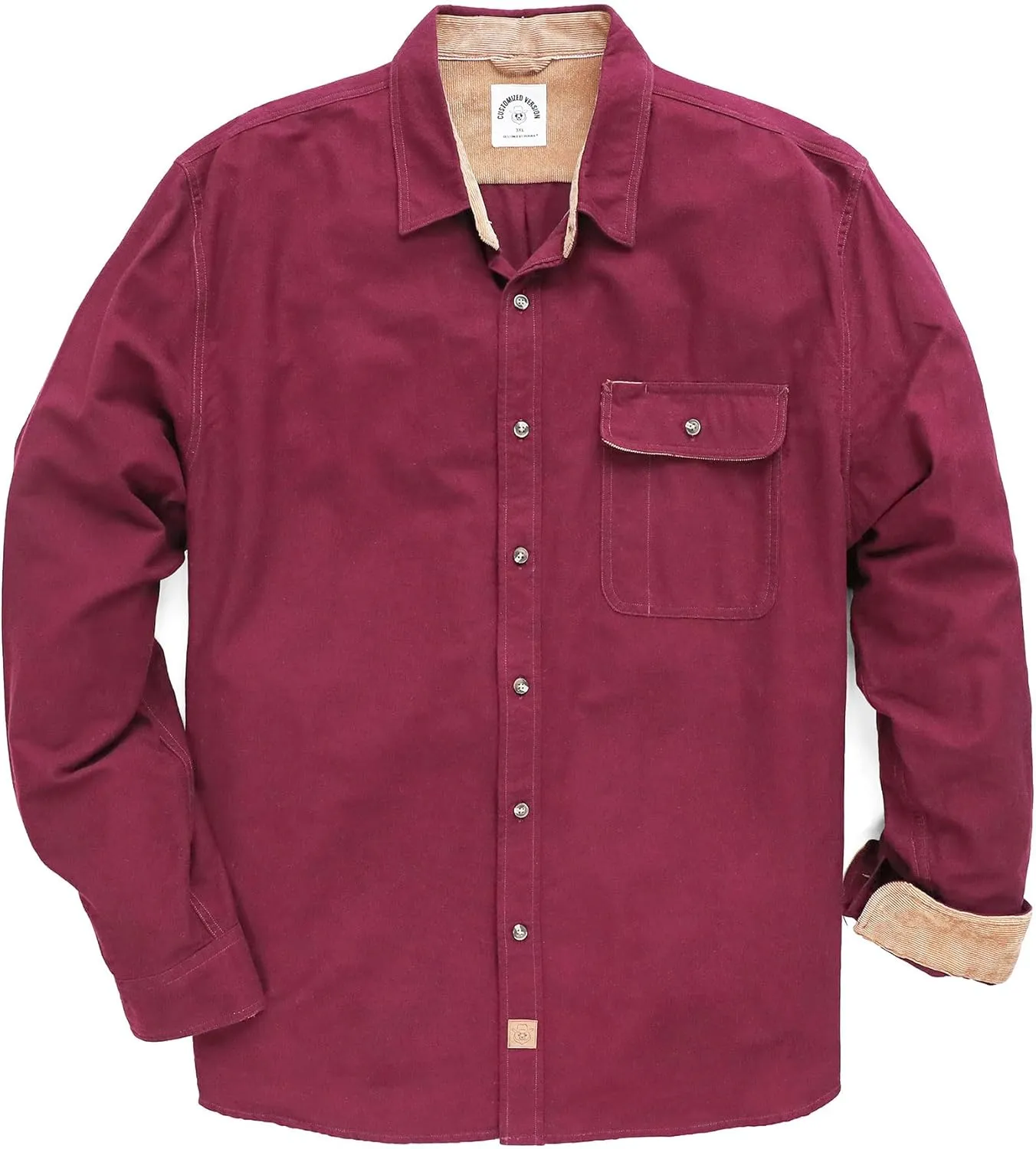 Dubinik Mens Flannel Shirts Long Sleeve Flannel Shirt for Men Casual Button Down Brushed 100% Cotton Shirt