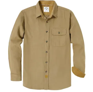 Dubinik Mens Flannel Shirts Long Sleeve Flannel Shirt for Men Casual Button Down Brushed 100% Cotton Shirt