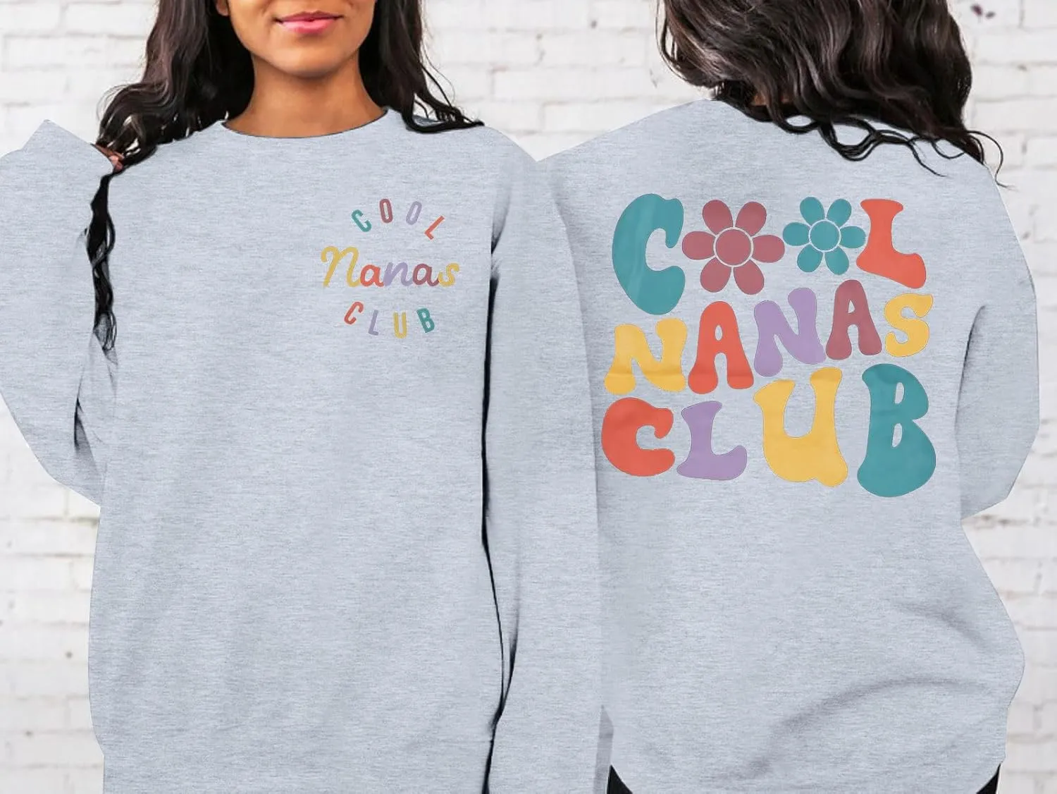 EGELEXY Grandma Sweatshirt Cool Nana Shirt Women Nana Club Shirts Blessed Nana Pullover Shirt Nana Long Sleeve Tops