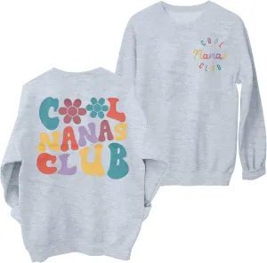 EGELEXY Grandma Sweatshirt Cool Nana Shirt Women Nana Club Shirts Blessed Nana Pullover Shirt Nana Long Sleeve Tops