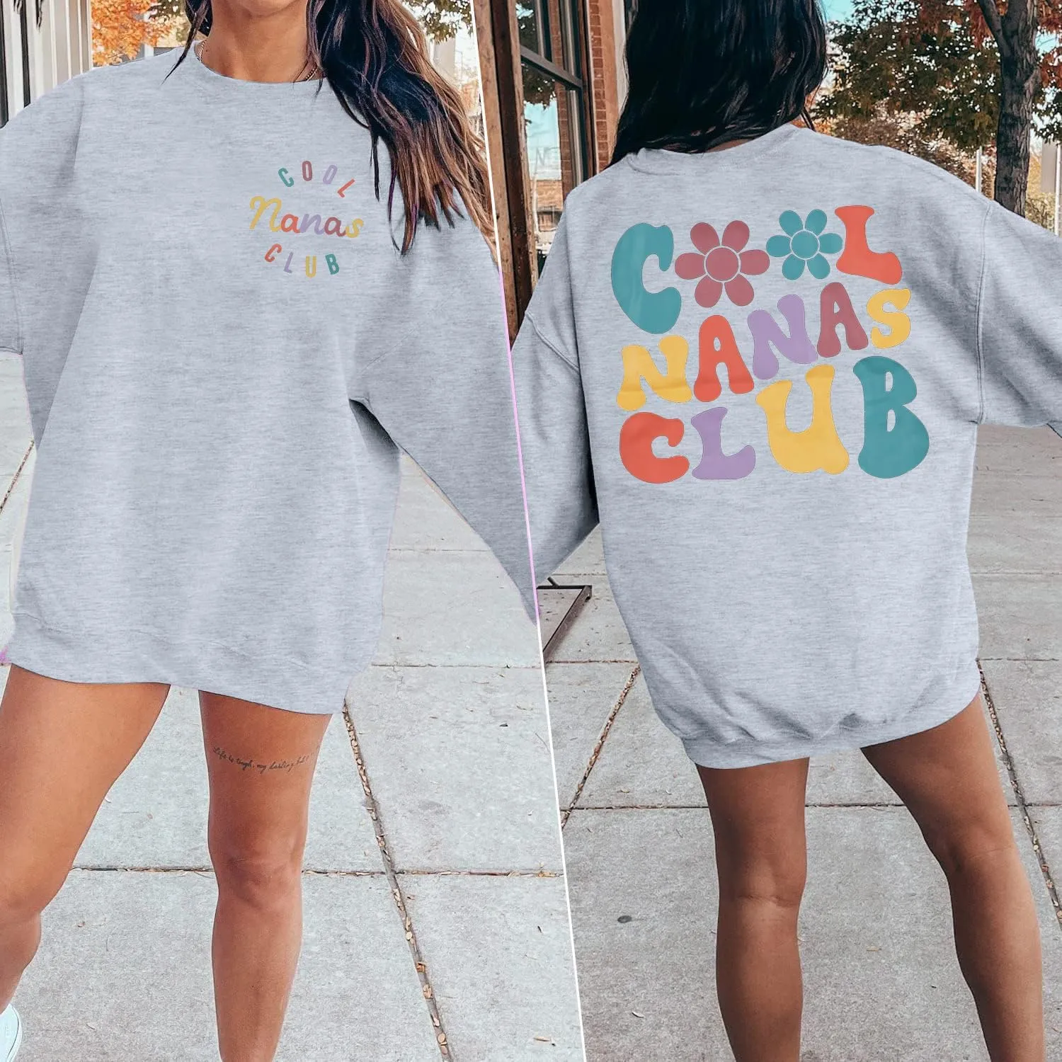 EGELEXY Grandma Sweatshirt Cool Nana Shirt Women Nana Club Shirts Blessed Nana Pullover Shirt Nana Long Sleeve Tops