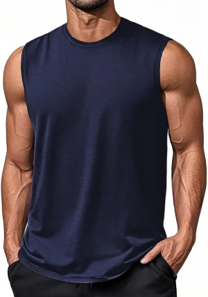 EKLENTSON Men's Tank Tops UPF 50  Sleeveless Shirt Lightweight Cooling Muscle Tee Sun Protection Quick Dry Workout Shirt