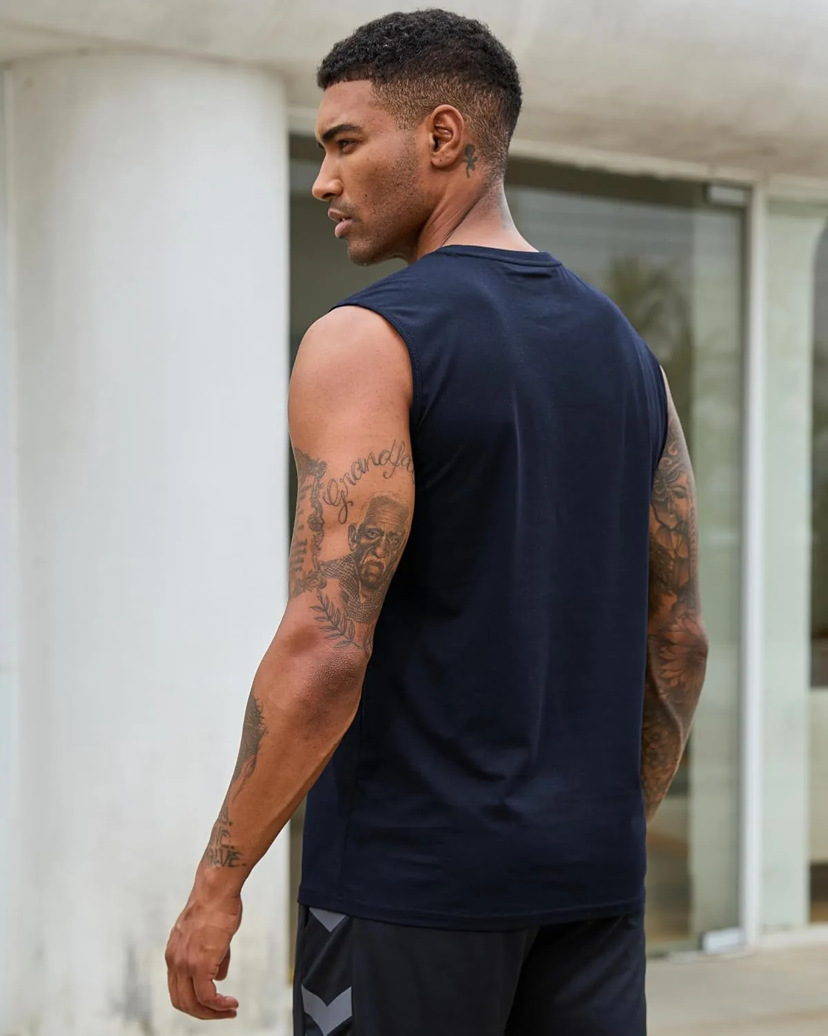 EKLENTSON Men's Tank Tops UPF 50  Sleeveless Shirt Lightweight Cooling Muscle Tee Sun Protection Quick Dry Workout Shirt
