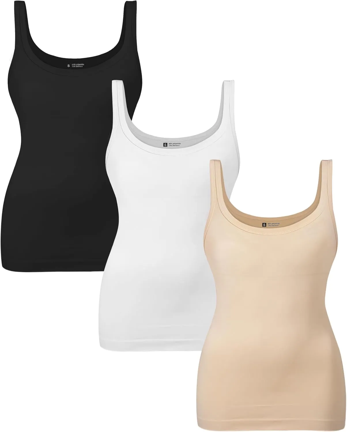 EUYZOU Womens Shapewear Tummy Control Tank Top Scoop Neck Seamless Compression Tanks for Women Body Shaper Camisole Top