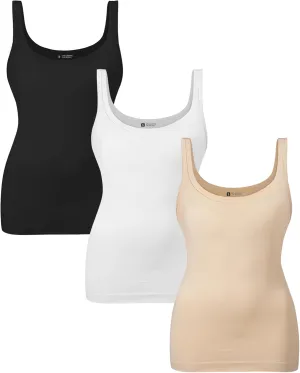 EUYZOU Womens Shapewear Tummy Control Tank Top Scoop Neck Seamless Compression Tanks for Women Body Shaper Camisole Top