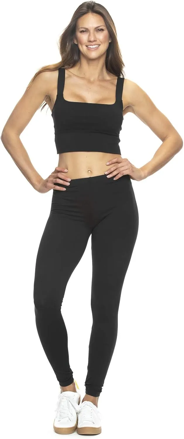 Felina Velvety Super Soft Lightweight Leggings 2-Pack - for Women - Yoga Pants, Workout Clothes