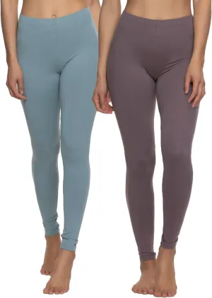 Felina Velvety Super Soft Lightweight Leggings 2-Pack - for Women - Yoga Pants, Workout Clothes
