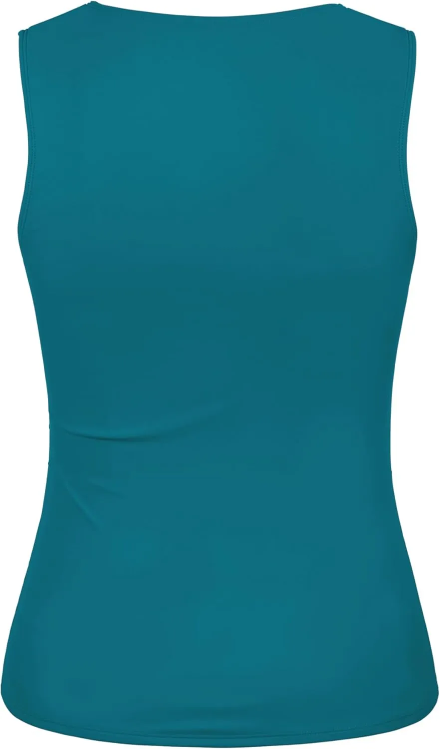 Firpearl Women's High Neck Underwire Tankini Tops Tummy Control Bathing Suit Top Modest Swim Tank Top Only
