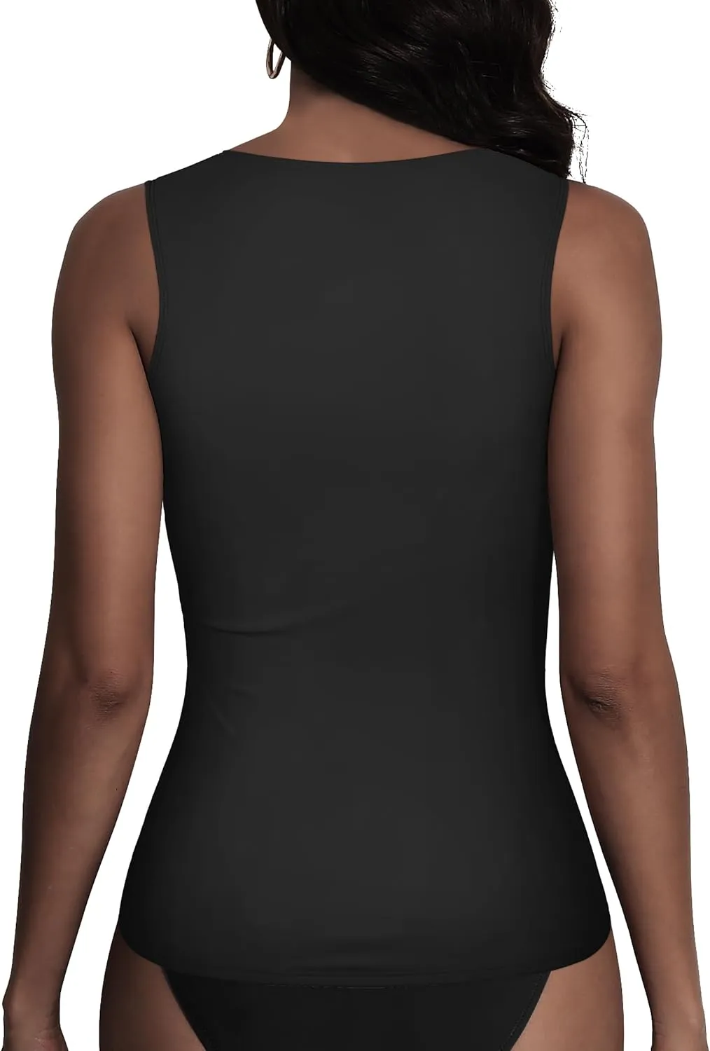 Firpearl Women's High Neck Underwire Tankini Tops Tummy Control Bathing Suit Top Modest Swim Tank Top Only