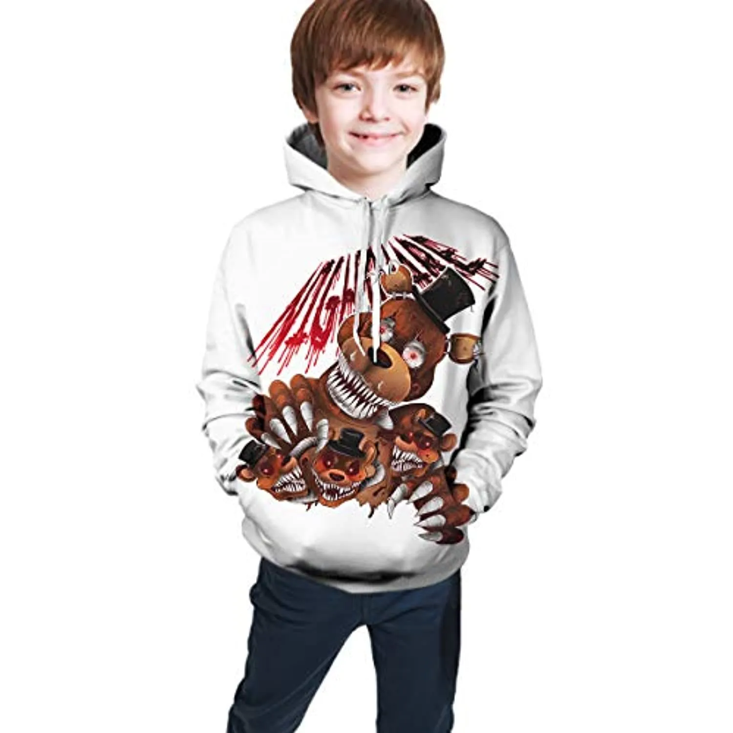 Five Nights at Freddy's Bear Kids Hoodie T Shirts Summer Tops Tee Shirts for Boys Girls