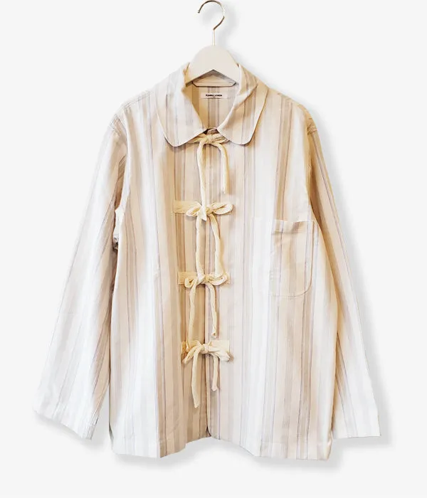 FUMIKA_UCHIDA/Striped Flannel/PAJAMA TOP(KINARI)